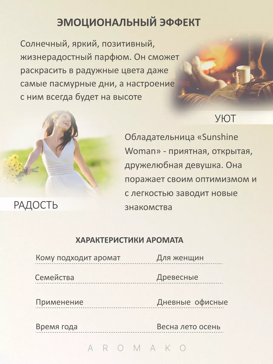 Масляные духи — по мотивам Sunshine, Amouage, 3 мл