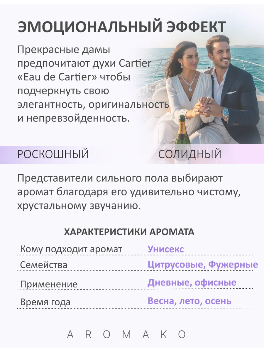 Парфюм — по мотивам ПО МОТИВАМ EAU DE CARTIER, 15 мл