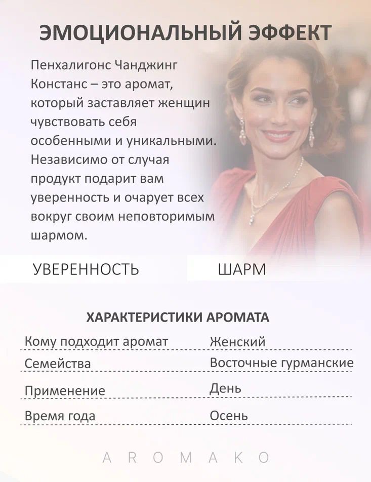 Масляные духи — по мотивам Penhaligon's, Changing Constance, 3 мл