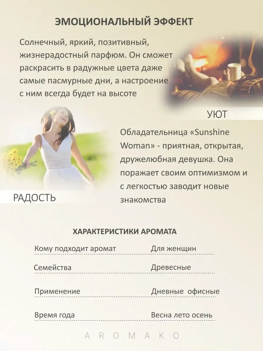 Парфюм — по мотивам по мотивам Sunshine Amouage, 15 мл