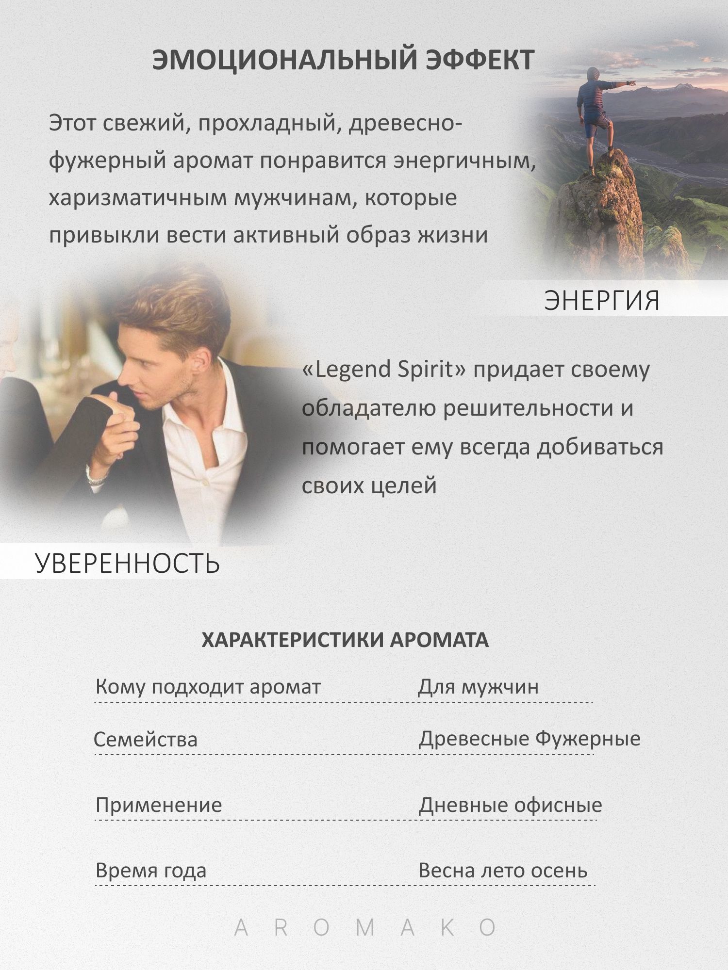 Парфюм — по мотивам ДУХ ЛЕГЕНДЫ, 15 мл