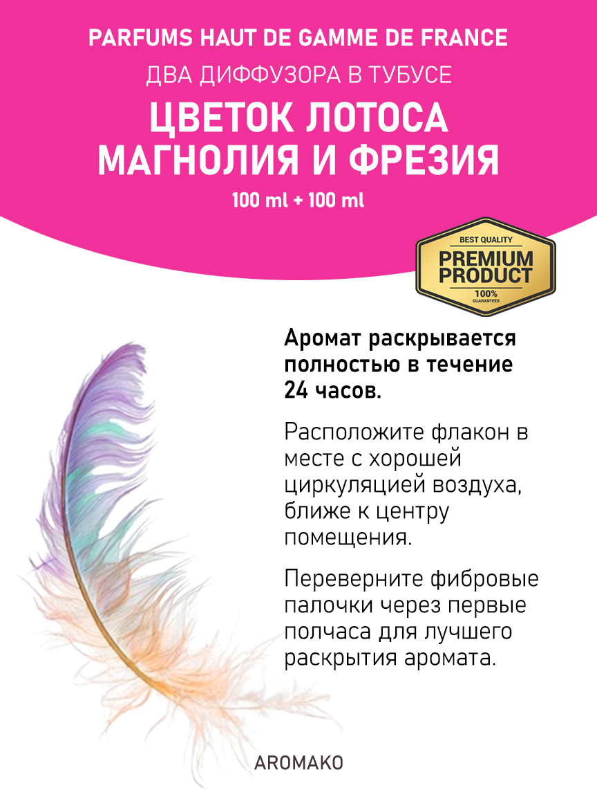 Набор аромадиффузоров AromaKo «Цветок Лотоса + Магнолия и Фрезия»
