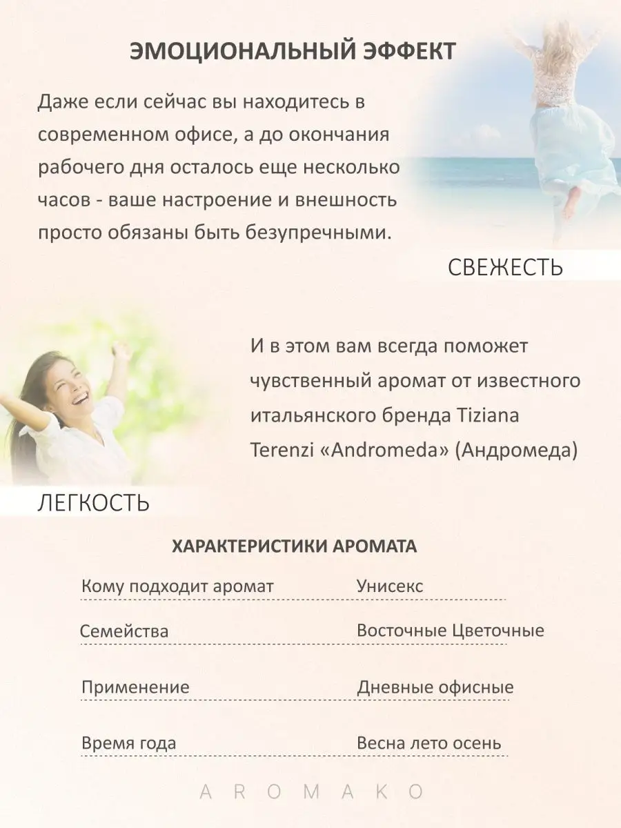Масляные духи — по мотивам Tiziana Terenzi ANDROMEDA, 3 мл