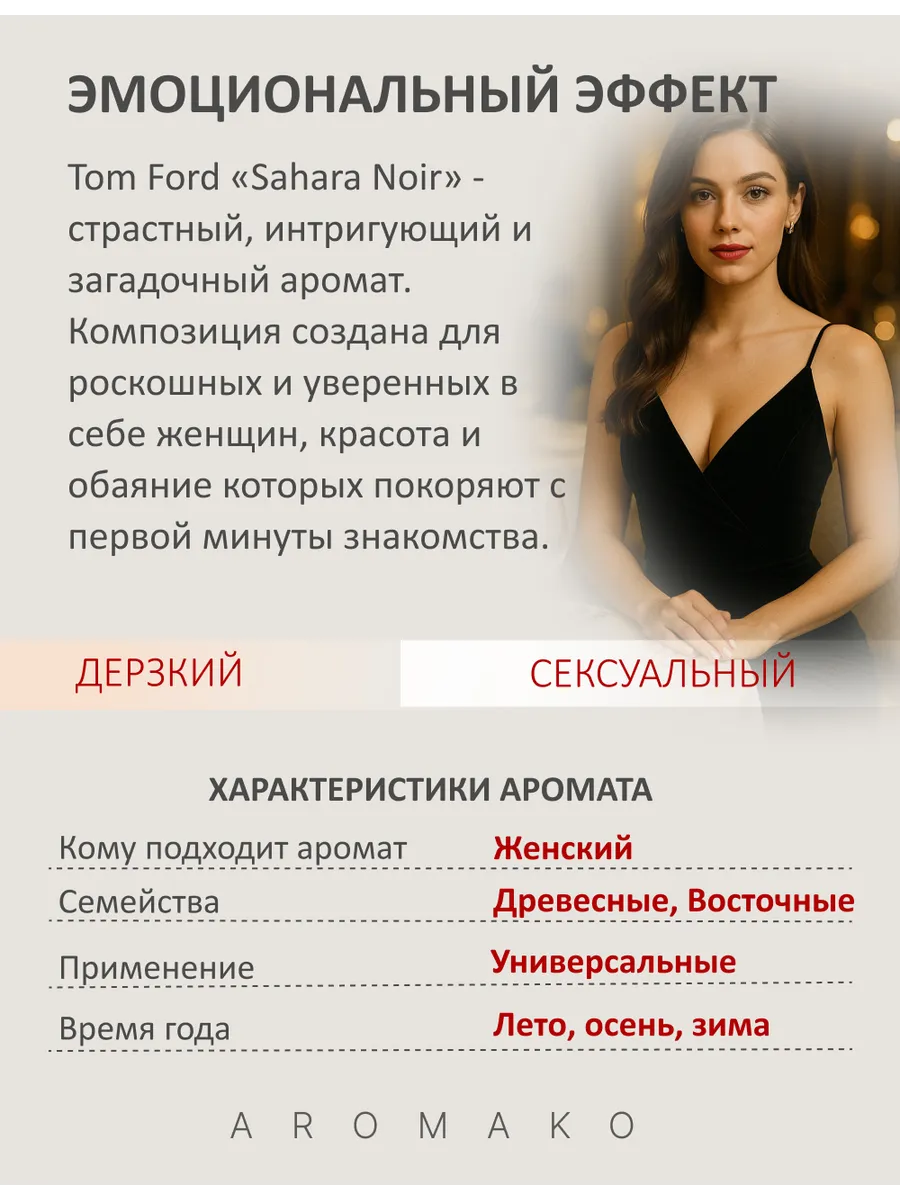 Парфюм — по мотивам по мотивам Sahara Noir, 15 мл