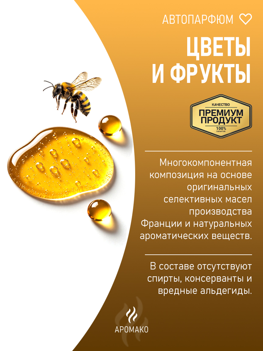 Подвесной автопарфюм «Цветы И Фрукты» — 8 мл