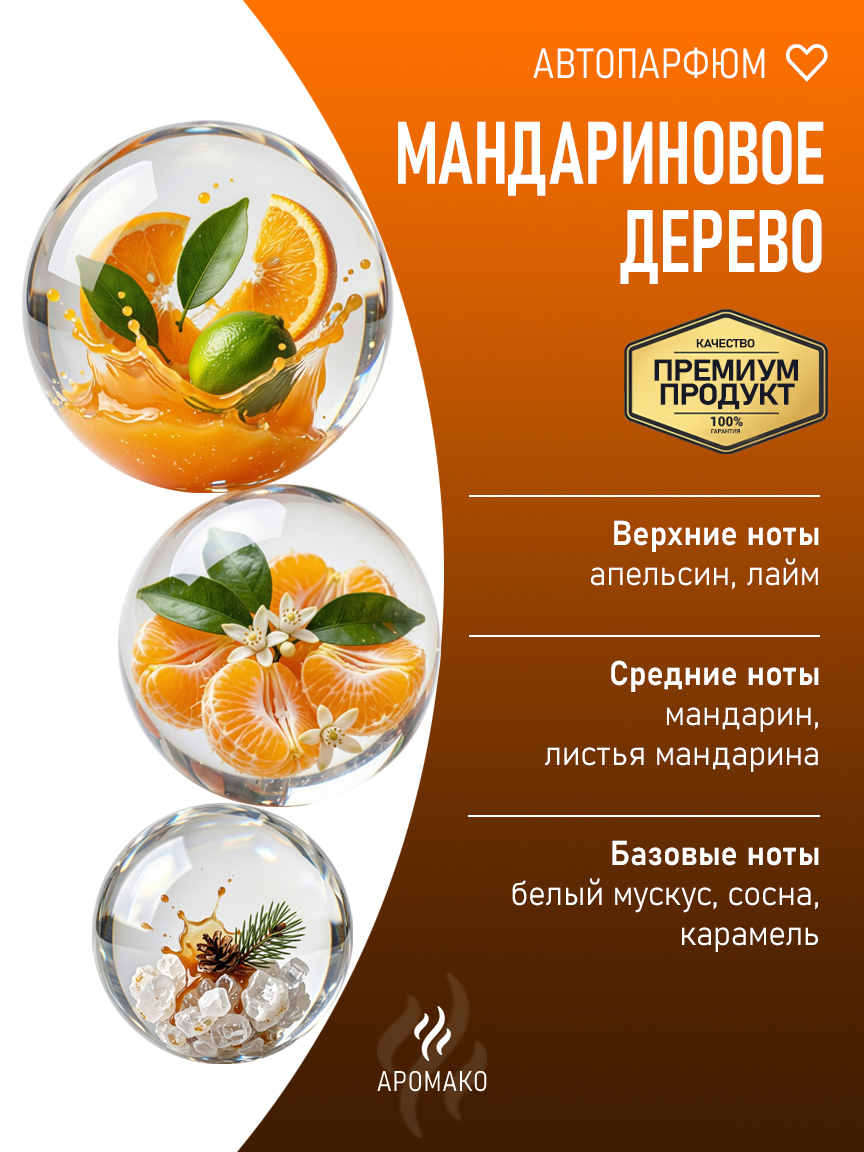 Подвесной автопарфюм «Мандариновое Дерево» — 8 мл
