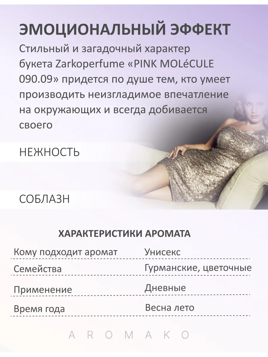 Парфюм — по мотивам ПО МОТИВАМ РОЗОВАЯ МОЛЕКУЛА PINK MOLECULE, 15 мл
