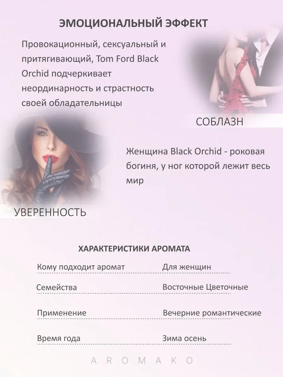 Масляные духи — по мотивам Tom Ford Black Orchid, 3 мл