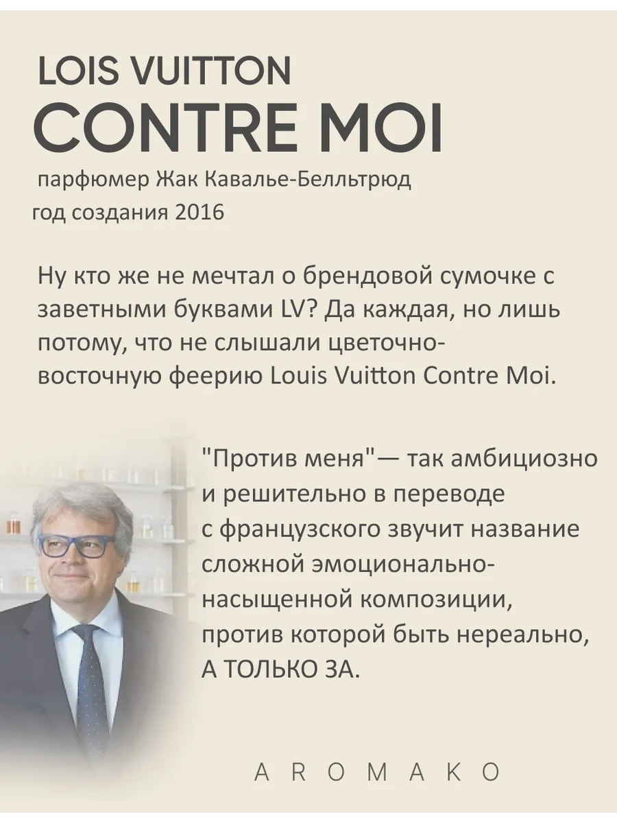 Масляные духи — по мотивам Contre Moi (Louis Vuitton), 3 мл